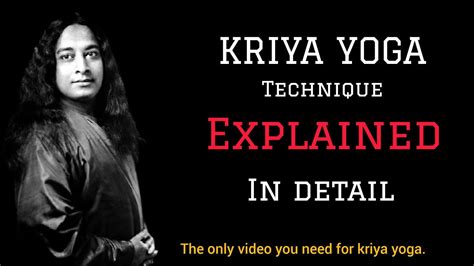 kriya yoga technique explained.